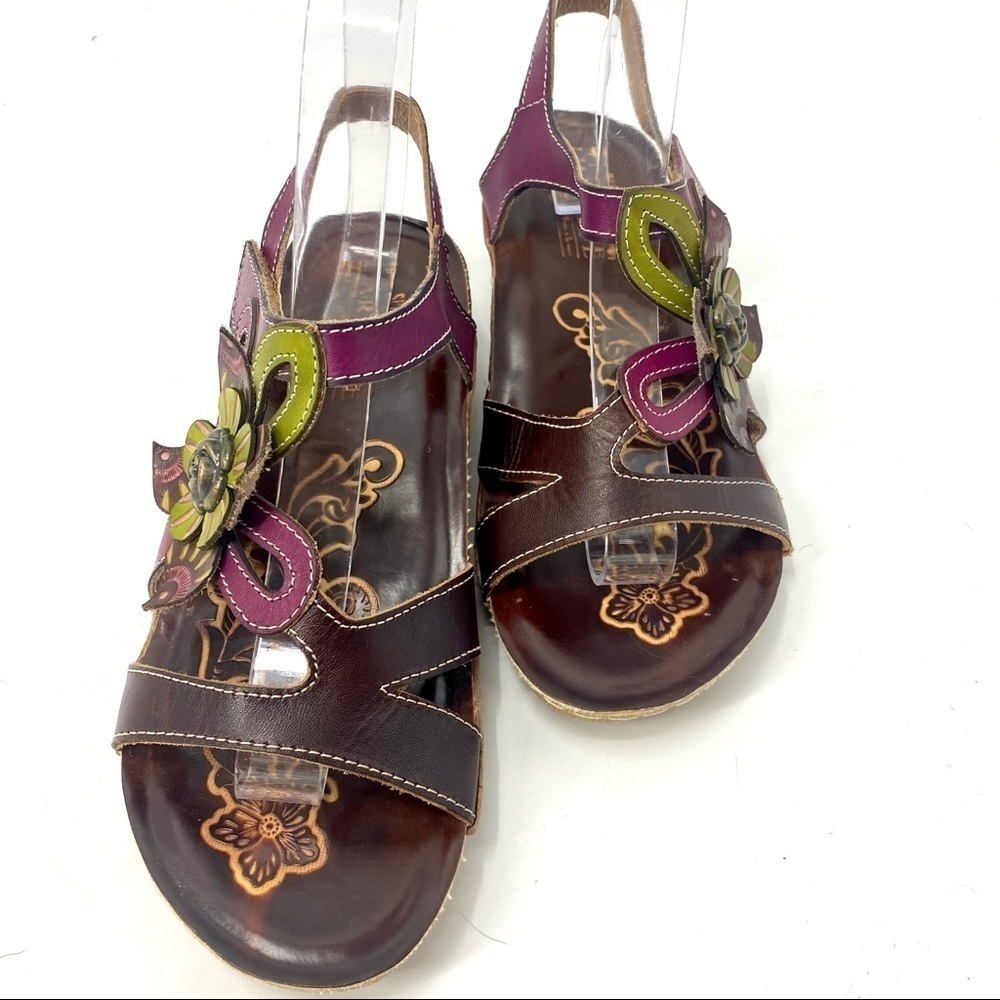 L’Artiste by Spring Step Pelagia floral sling back sandals. 37 EU - Picture 2 of 13